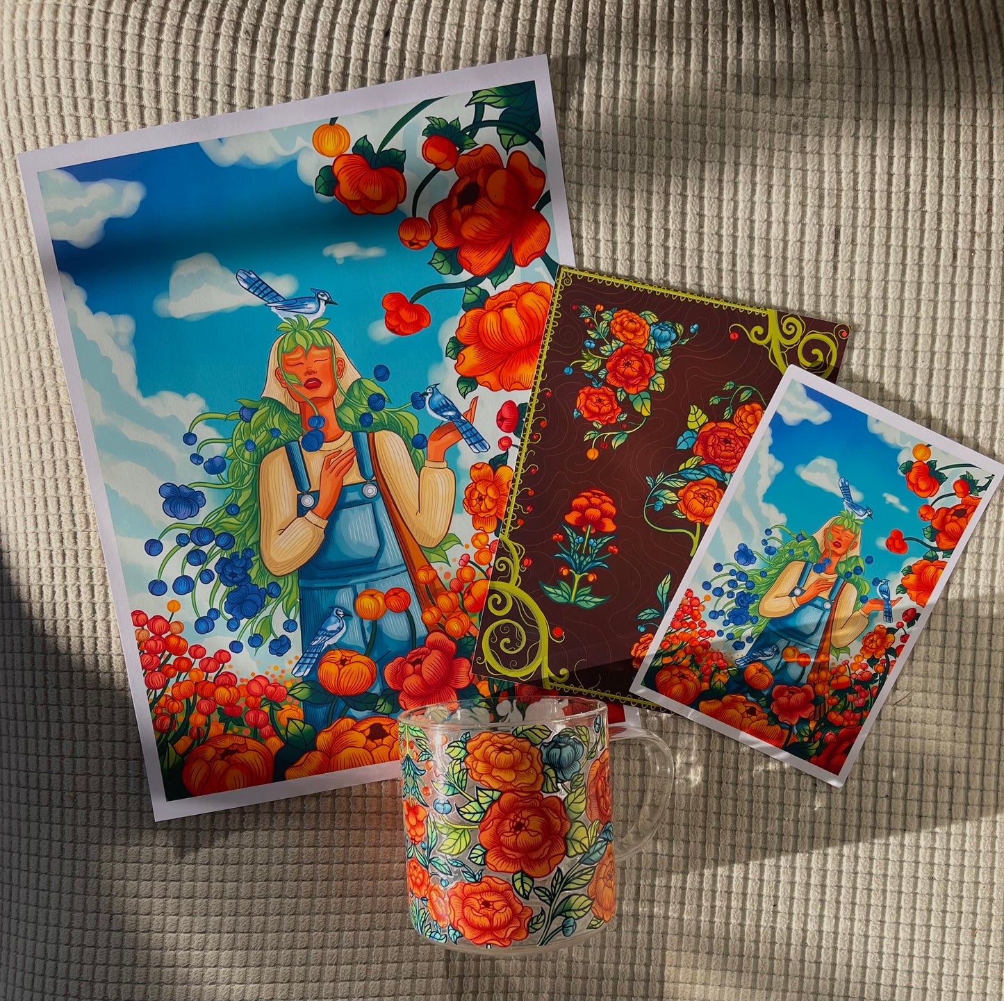 Fruit- 2 stickers or 1 sticker sheet, 1 mug, 1 mini print and 1 medium print/mo
