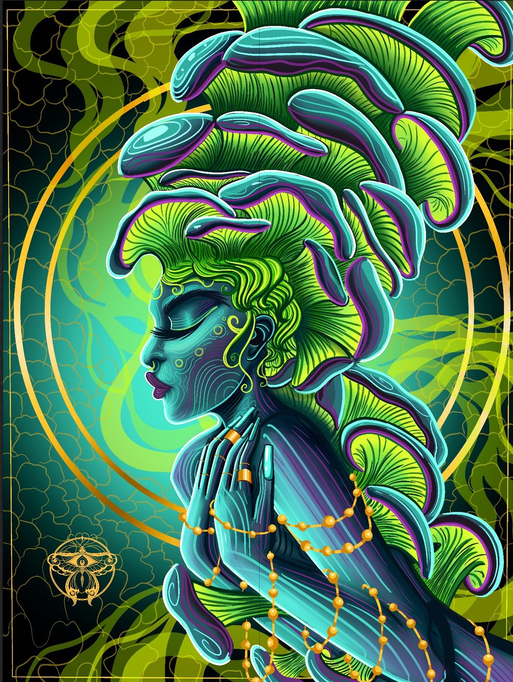 Ghost Mushroom Print