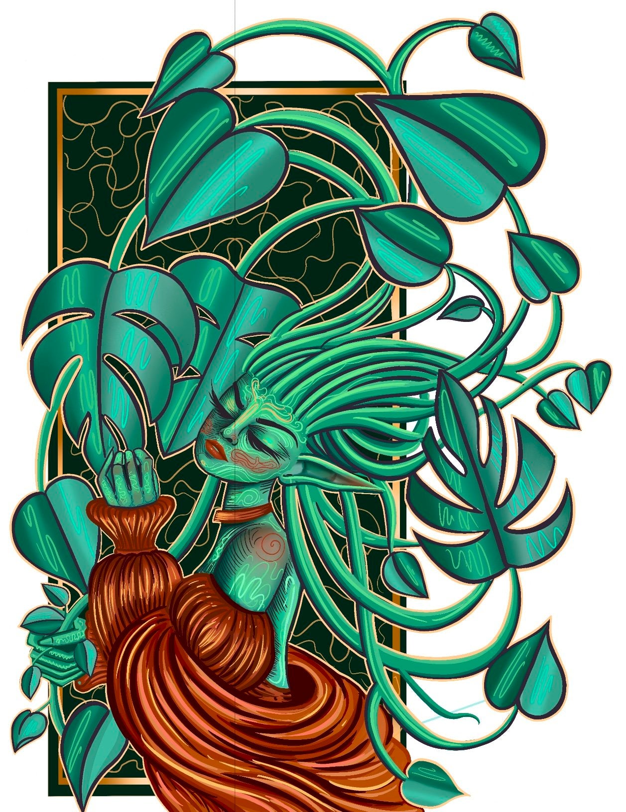 Monstera 8.5 in x 11 in Print