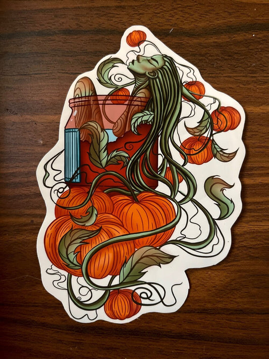 Pumpkin Girlie Sticker