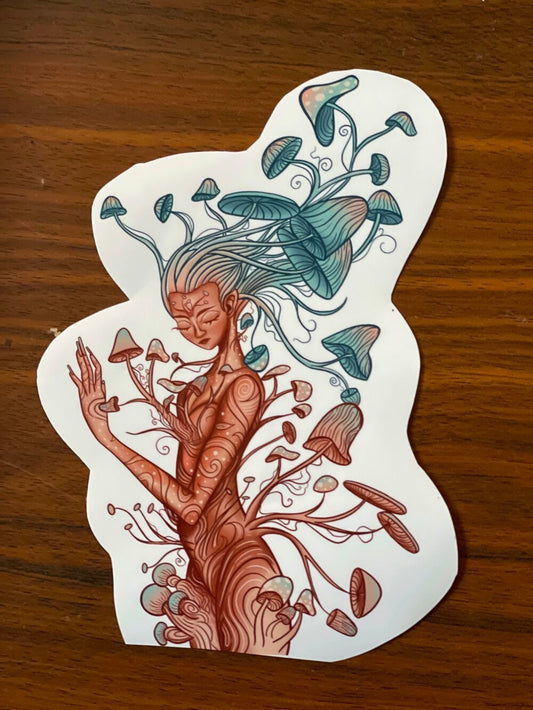 The Mushroom Girlie Sticker
