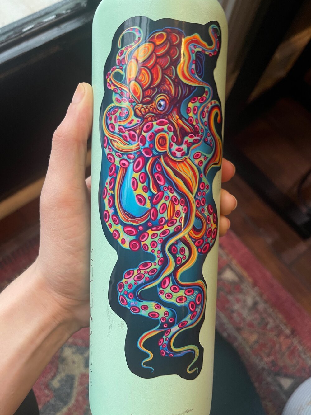 Neon Octopus 2 Sticker