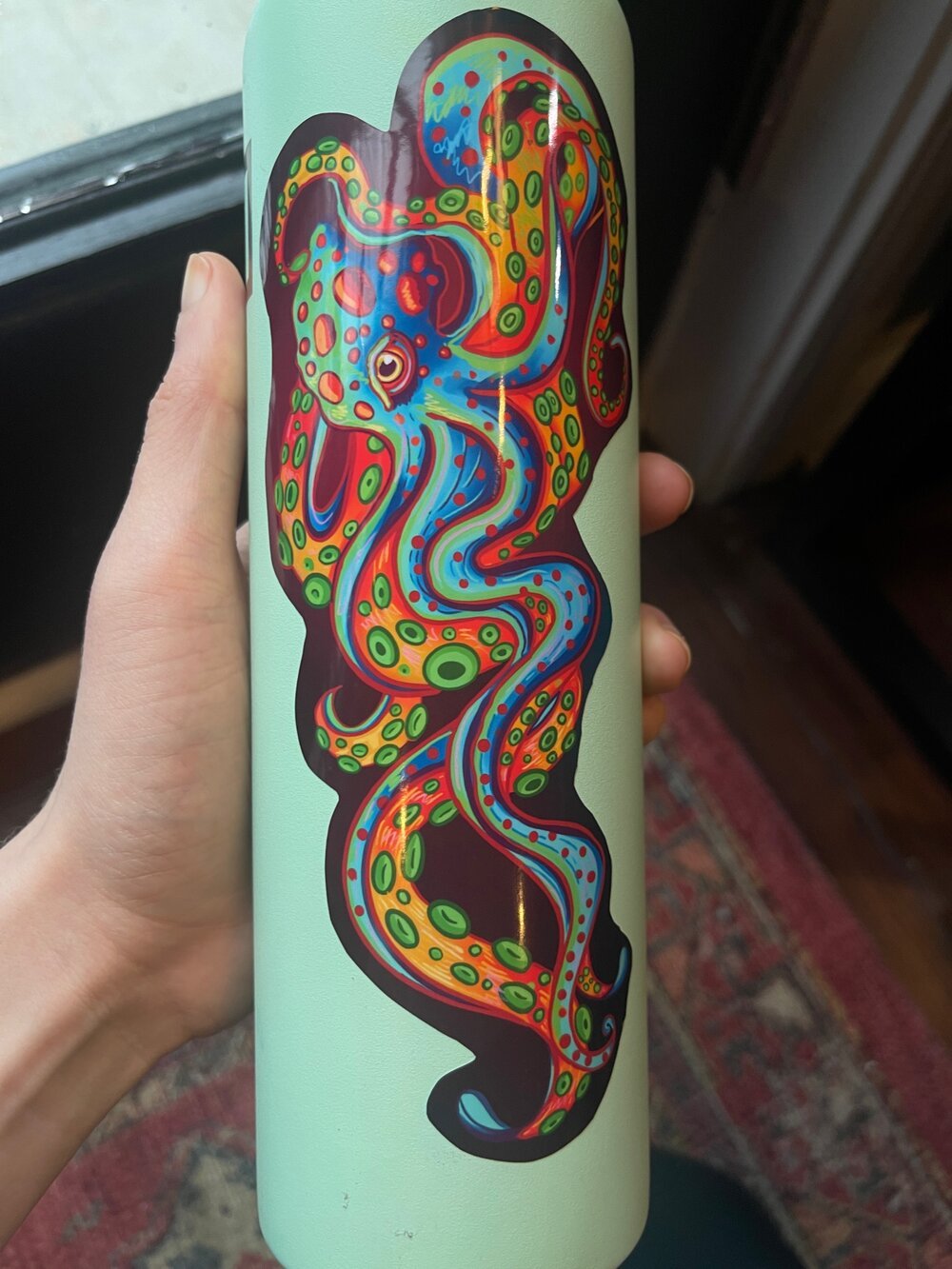 neon Octopus Sticker