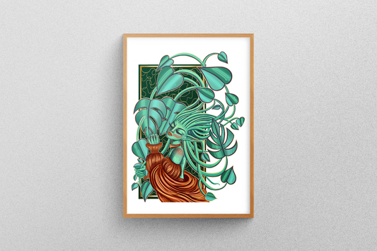 Monstera 8.5 in x 11 in Print